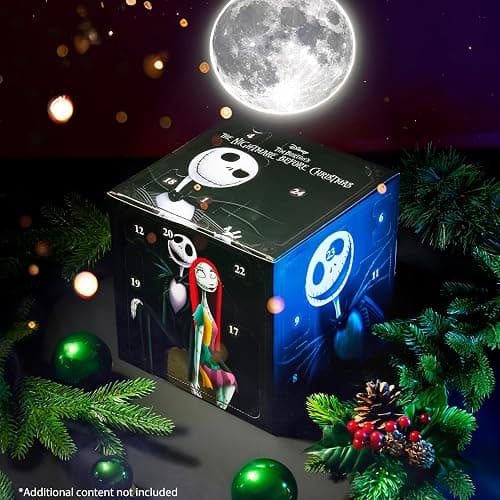 Disney The Nightmare Before Christmas Advent Calendar 2025 for Teens Women Socks Sleep Mask Christmas Countdown Calendar, Gifts for Women (Black/Multi) thumbnail 2