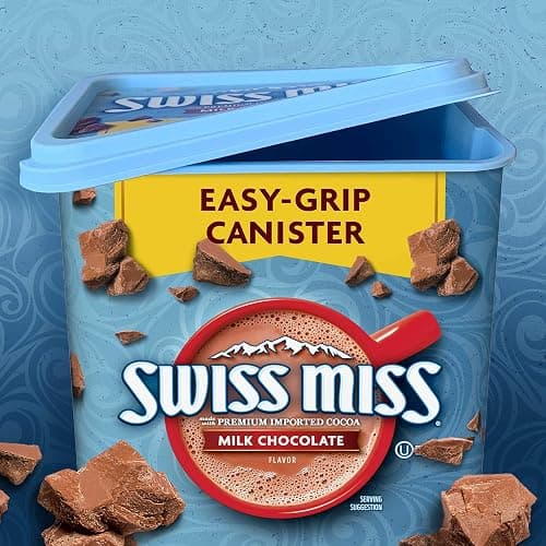 SWISS MISS Milk Chocolate Flavored Hot Cocoa Mix, 38.27 OZ Square Canister thumbnail 3