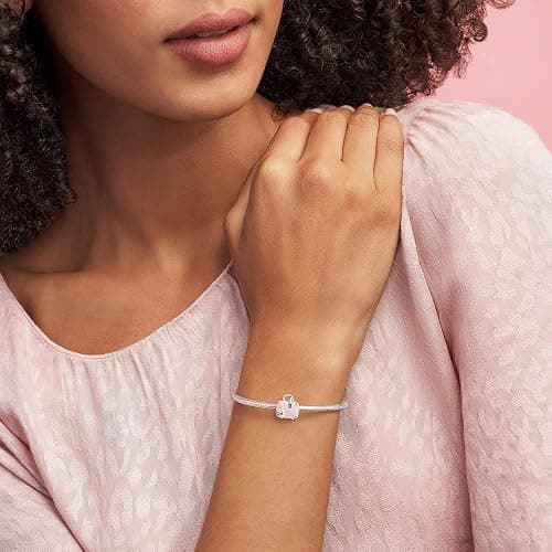 PANDORA Pink Travel Bag Charm | Sterling Silver & Enamel, Jewelry for Women with Gift Box, Compatible with PANDORA Moments thumbnail 3