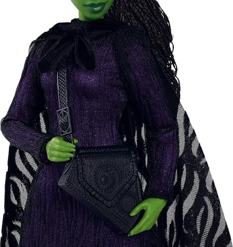 Mattel Universal Wicked Deluxe Elphaba Fashion Doll & Accessories, Movie-Inspired Look with Braided Hair & Posability thumbnail 4
