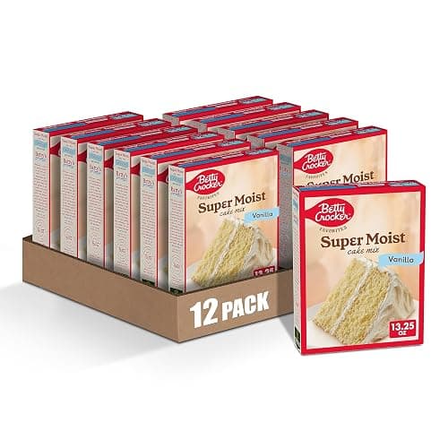 Betty Crocker Favorites Super Moist Vanilla Flavored Cake Mix, 13.25 oz (Pack of 12) - Image 1