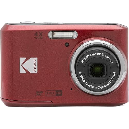 Kodak PIXPRO FZ45 16MP Digital Camera 4X Optical Zoom 27mm Wide Angle 1080P Full HD Video 2.7" LCD Camera (Red) + 64GB Card and Reader + Case + Memory Wallet + Tripod + Cleaning Bundle thumbnail 2