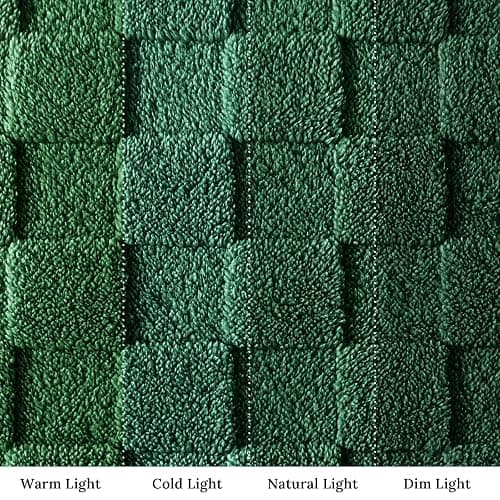 Exclusivo Mezcla Fleece Throw Blanket for Couch,Super Soft and Warm Lightweight Checkered Pattern Blankets for All Seasons, 50x60 Inches, Forest Green thumbnail 7
