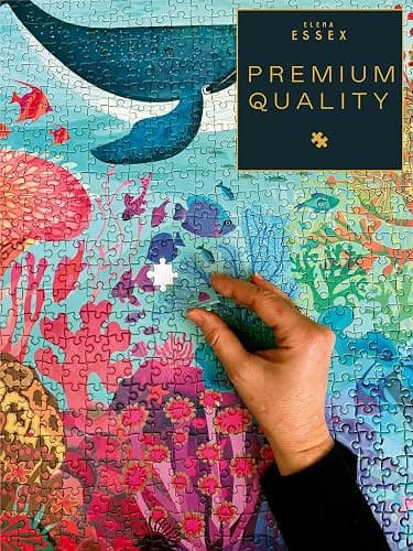 Elena Essex Puzzles for Adults 1000 Pieces - Ocean Deep | Jigsaw Puzzles 1000 Pieces for Adults | Colorful Cool Whale Shark Coral Reef Puzzle | jigsaws Size 20 x 28 inches thumbnail 4