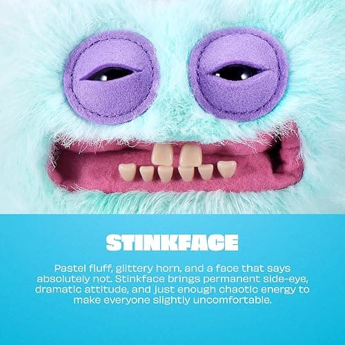 Fuggler Fugglercorns 9 Inch Plush Collectible Toy (Stinkface) by ZURU | Funny Ugly Monster with signature teeth, soft & huggable collectible plush, for fans & collectors, gift for tweens & teens thumbnail 4