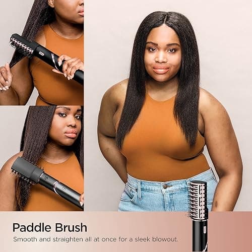 Shark Hair Dryer | FlexStyle Hair Styling System | Portable & Powerful Blow Dryer Brush | Hair Curler & Volumizer | 6 Styling Tools Included | Best for All Hair Types | Black | HD440BK thumbnail 4