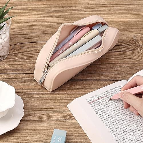 Mr. Pen- Silicone Pencil Case, Aesthetic Pencil Bag for Women, Makeup Pouch | Multifunctional Pouch for Stationery, Cosmetics and Electrical Goods Storage thumbnail 8