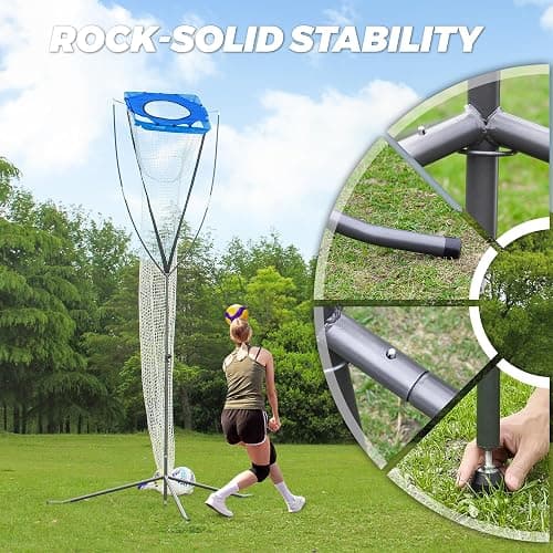 JOLORLY Volleyball Setter Trainer Net, Adjustable Height for Indoor and Outdoor Practice, Perfect for Serving, Spiking, and Setting Training Equipment thumbnail 5