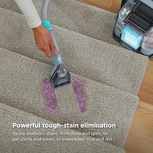 Shark StainStriker Portable Carpet Upholstery & Area Rug Cleaner, Bonus XL Tool & Full-Size Cleaning Solution, Stain & Odor Remover, Perfect for Car Interiors, 4 Cleaning Tools, Nordic Blue, PX202BRN thumbnail 2