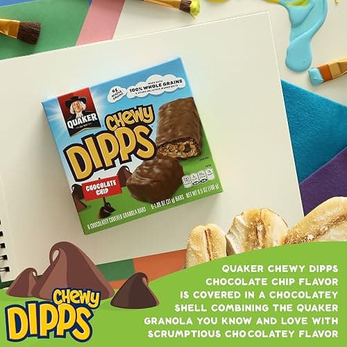 Quaker Chewy Dipps Granola Bars Chocolate Chip, 1.09 oz, 14 Ct thumbnail 9