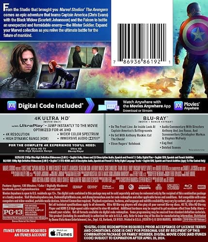 Captain America: The Winter Soldier [4K UHD] thumbnail 2