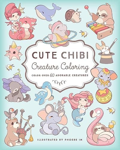 Cute Chibi Creature Coloring: Color over 60 Adorable Creatures - Image 1