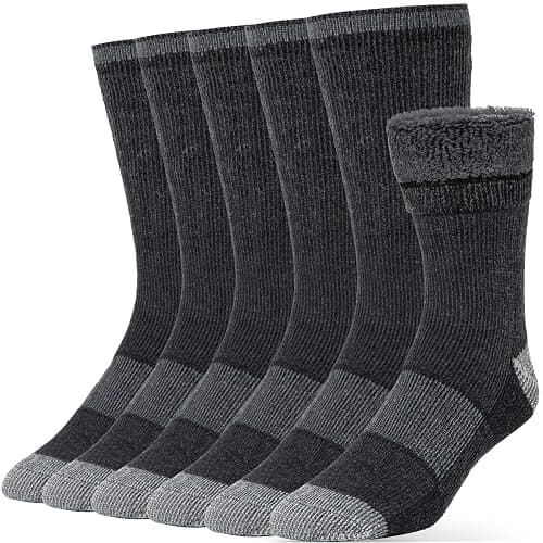 Alvada Warm Thermal Wool Socks for Winter Moisture Wicking and Breathable Cozy Boot Socks - Image 1
