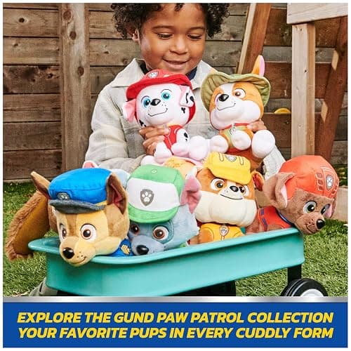 Paw Patrol GUND Chase Plush, Official Lounging Chase Plush Toy, Weighted Stuffed Animal, Sensory Toy for Ages 1 and Up, 8” thumbnail 2