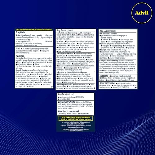 Advil PM Liqui-Gels Pain Reliever and Nighttime Sleep Aid, Pain Medicine with Ibuprofen for Pain Relief and Diphenhydramine HCL for a Sleep Aid - 40 Liquid Filled Capsules - Back to College - Liqui Gels thumbnail 8