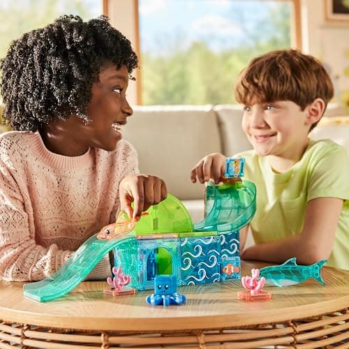 MAGNA-TILES Coral Reef 25-Piece Magnetic Construction Set, The Original Magnetic Building Brand thumbnail 8