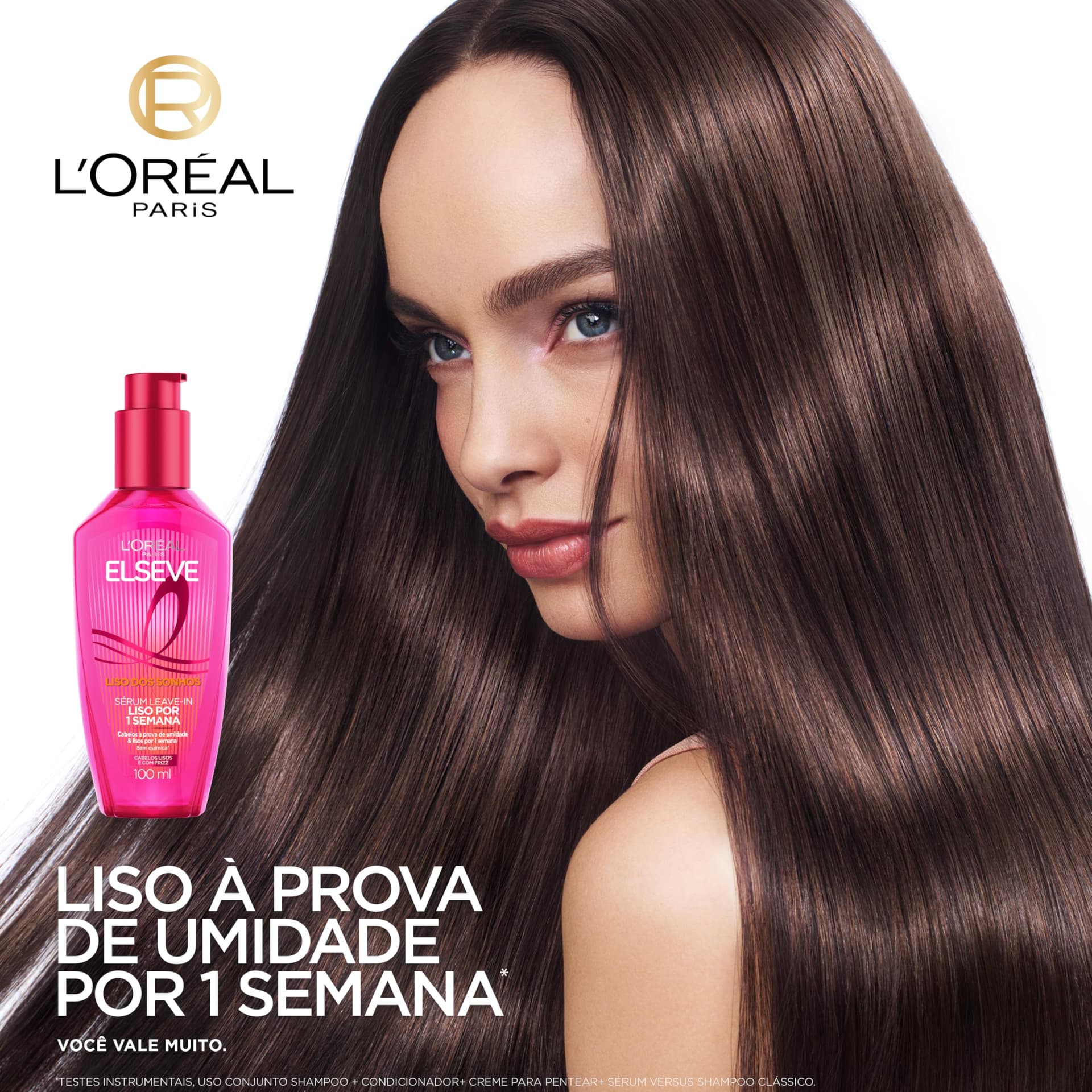 L'Oréal Paris Elseve Liso dos Sonhos, Sérum Leave-in com Tecnologia Ativada por Calor para Efeito Liso por 1 Semana, Antifrizz, Protetor Térmico e Barreira Contra Umidade, 100ml thumbnail 3