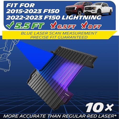 Michelin Truck Bed Mat for 2015-2023 Ford F-150/22-23 F150 Lightning 5.5FT | For 67.1" Short Bed, Not Fit for Drop in Bedliner. All-Weather Truck Bed Liner, Custom Fit, Durable TPE Bedliner, Non-Slip thumbnail 3