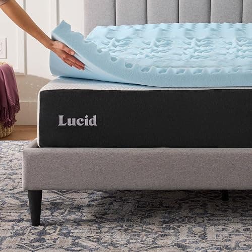 LUCID 3 Inch Gel Memory Foam Mattress Topper, Twin XL size – 5 Zones – Cooling Gel Infusion – CertiPur Certified Foam thumbnail 7