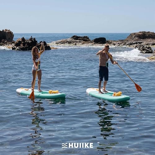 HUIIKE Inflatable Paddle Board for Adults with Accessories Included, Oar, Fins, Pump. Stand Up Paddleboard Great Stability and Resistance. 10’ x 33" x 5.9", Maximum Load 286 lb thumbnail 7
