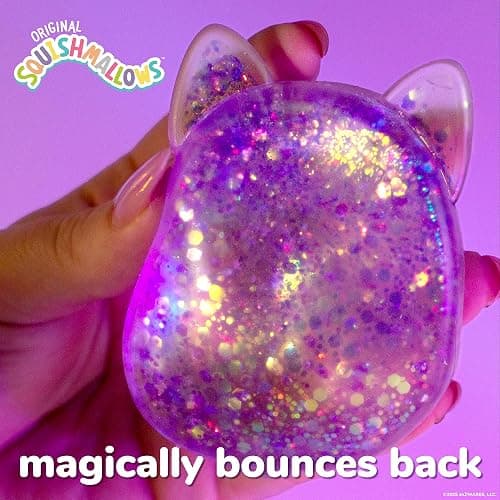 Original Squishmallows™ SLIMYGLOOP Purple Gelli Gels, Slow Rising Sensory Squeeze Toy with Glitter, Gel Filled Fidget Toys thumbnail 3