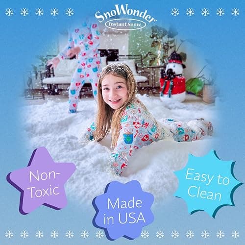 SNOWONDER Instant Snow Fake Artificial Snow, Also Great for Making Cloud Slime - Mix Makes 2 Gallons of Fake Snow thumbnail 3