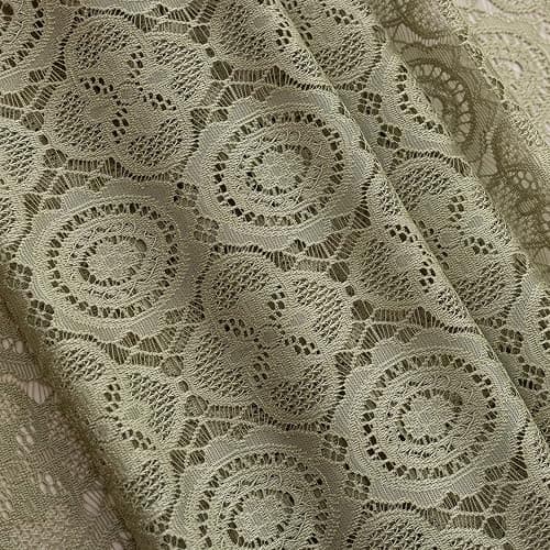 YJ YANJUN Boho Lace Curtains 84 Inches Long, Vintage Crochet Doily Pattern, Spring Sage Green Sheer Curtains for Living Room Bedroom Nursery, Farmhouse & Cottage Chic Style, W59 x L84-2 Panels thumbnail 5