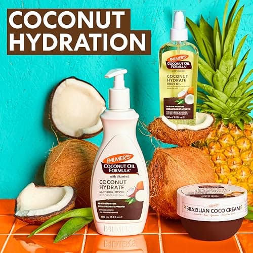 Palmer's Coconut Oil Formula Brazilian Coco Cream with Vitamin E, 8.8 Fl Oz, Whipped Bum, Bust & Body Cream, Helps with Skin Tightening & Firming thumbnail 10