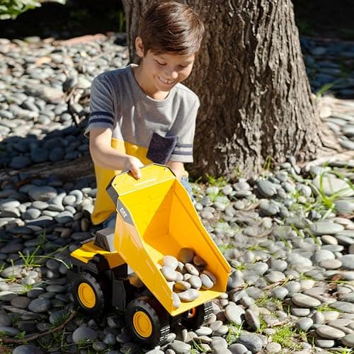 Cat Construction Toys, Steel Dump Truck 16" - Real Steel Body, Working Dump Bed, Oversize All-Terrain Wheels, Heavy-Duty Construction Vehicle for Indoor/Outdoor Play, Kids Ages 3 + thumbnail 7