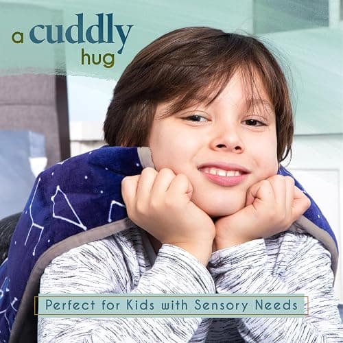 Florensi Weighted Lap Pad for Kids, 5 lbs - Weighted Blanket for Kids, Teenagers, Boys, Girls - Soft, Warm, Comfortable - Sensory Weighted Lap Blanket & Calm Down Corner Supplies - 20" x 23" thumbnail 4