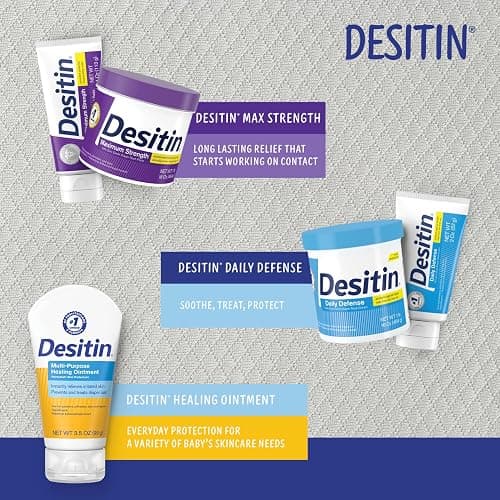Desitin Maximum Strength Baby Diaper Rash Cream, 40% Zinc Oxide for Treatment, Relief & Prevention, Hypoallergenic, Phthalate- & Paraben-Free Paste, Protects Skin For Up To 12 Hours, 16 oz thumbnail 8
