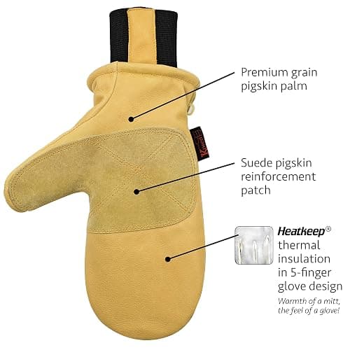 Kinco - Premium Leather Work and Ski Mitt with Nikwax Waterproof Wax, (901T) - Small (Pack of 1) - Pigskin thumbnail 2