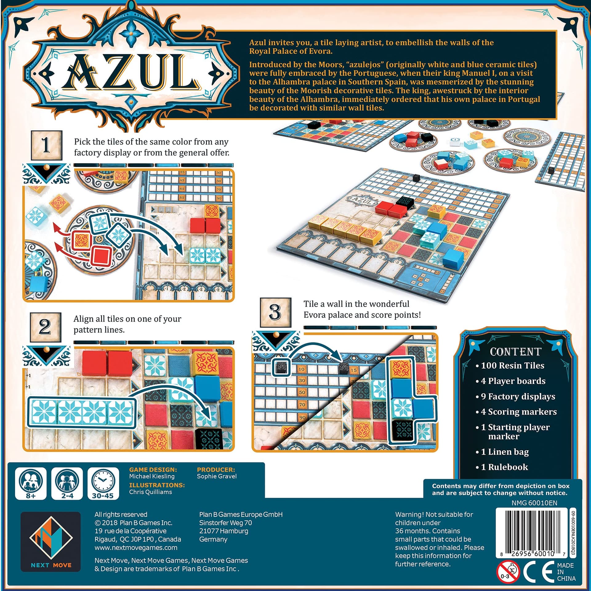 Next Move Games | Azul | Tile Laying Game | Ages 8+ | 2 to 4 Players | 30 to 45 Minutes thumbnail 2