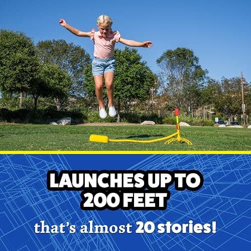 Stomp Rocket Ultra Rocket Launcher for Kids, 4 Rockets - Fun Backyard & Outdoor Kids Toys Gifts for Boys & Girls - High Flying Toy Foam Blaster Set - Multi-Player Adjustable Launch Stand thumbnail 4