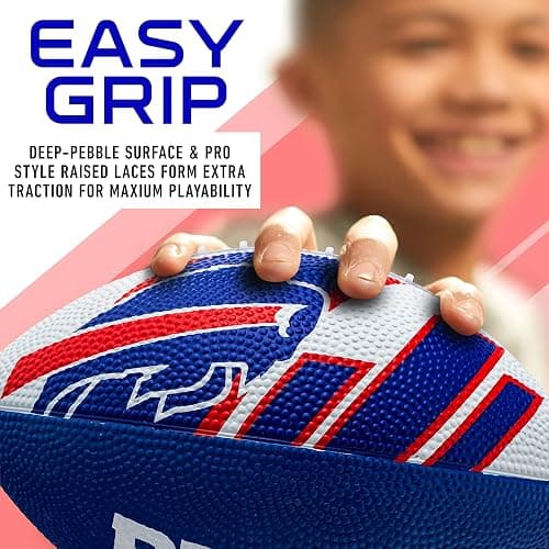 Franklin Sports NFL Team Footballs - Rubber Youth Mini Balls for All Teams - Kids 8.5" Football + Air Pump Sets - Official NFL Licensed thumbnail 3