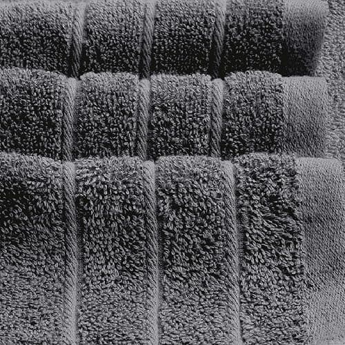 Tens Towels Pack of 8 Towels Set, 2 Extra Large Bath, 2 Hand, 4 Washcloths, 100% Cotton, Lighter Weight, Quicker to Dry, Super Absorbent, Perfect for Bathroom, Dark Grey thumbnail 7