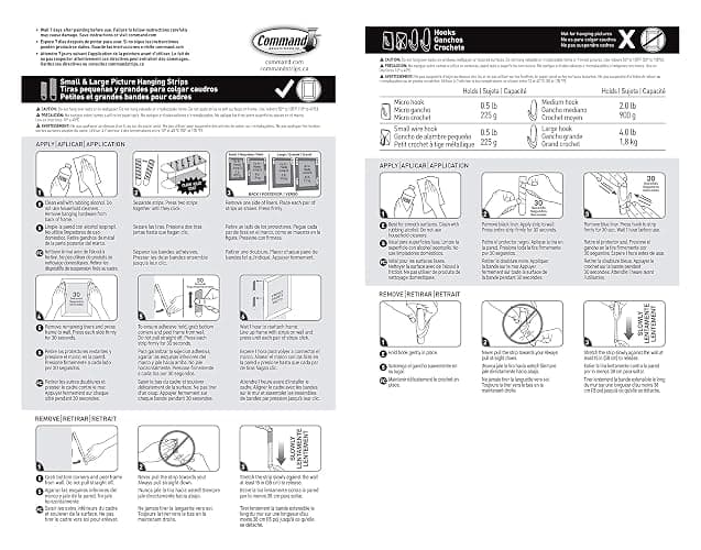 Command Clear Variety Pack, Including 8 Pairs of Picture Hanging Strips, 4 Clear Wire Hooks and 11 Wall Hooks for Hanging Home Decor, Damage Free Hanging Up to 19 Items with Command Strips - Clear - Assorted thumbnail 11