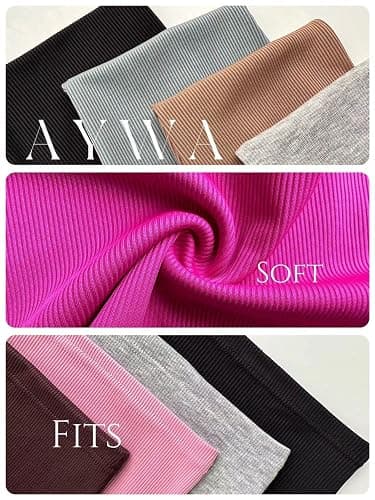 AYWA Two Piece Outfits for Women Fitted Crew Neck T-shirt High Waist Leggings Biker Shorts Matching Sets Streetwear thumbnail 4