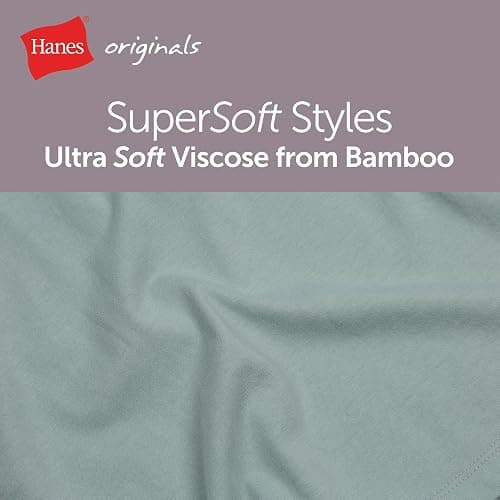 Hanes womens Originals 2 Piece Lounge Set, Comfywear Supersoft Boxy T-shirt & Sleep Shorts Loungewear Set thumbnail 6