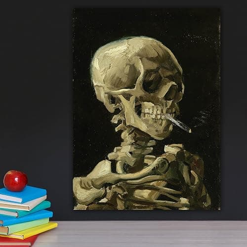 Palace Learning Vincent Van Gogh (Skull with Cigarette, 1885) Art Poster Print - 18 x 24 LAMINATED - Van Gogh Skeleton thumbnail 2