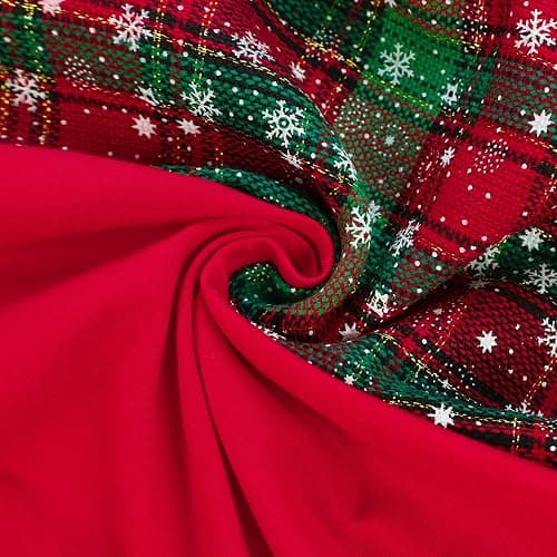 Fitwarm Merry Woofmas 100% Cotton Dog Christmas Outfits Girl Dog Holiday Dress Lightweight Doggie Costume Puppy Clothes Pet Apparel with Bowknot Cat Clothing Red Small thumbnail 7