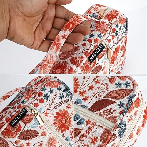 Gientten Bible Cover for Women with Flowers Printing, Bible Case,Bible Bag, Study Bible Case,Covers for Bible,Bible Boooks Covers for Women - 600D Polyeter - Floral thumbnail 5