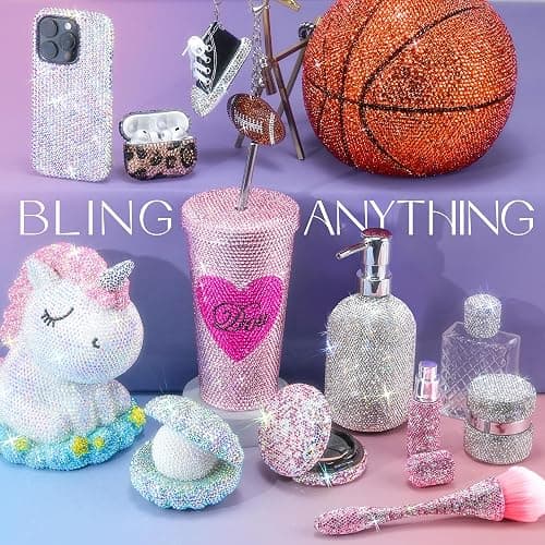 LOTWOW 40000 Pcs Resin Jelly Rhinestones Kit, 30 Colors 3mm Flatback Rhinestones with 4 Pcs B7000 Jewelry Glue & Tools, All-in-One Bedazzling Kit for DIY Arts & Crafts Gifts thumbnail 5