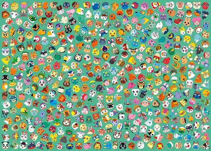 Ravensburger Animal Crossing Jigsaw Puzzles for Kids and Adults Age 12 Years Up - 1000 Pieces - Challenge Edition, White thumbnail 2