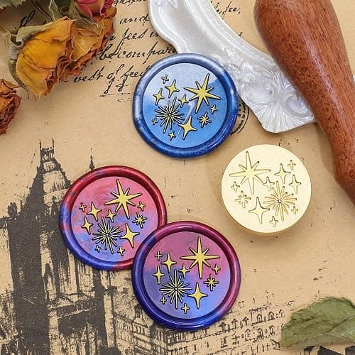 SWANGSA Star Wax Seal Stamp with 200pcs Sealing Wax Beads Kit, Great for Embellishment of Wedding Invitations, Wine Packages, Gift Wraps thumbnail 3
