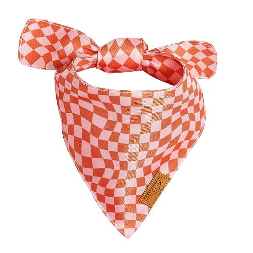 Remy+Roo Large Spring Dog Bandanas - 4 Pack Daisy Set | Premium Durable Adjustable Polyester Fabric | Patented Shape Girl Dog Bandana, Trendy Pattrens, Floral Dog Bandana thumbnail 6