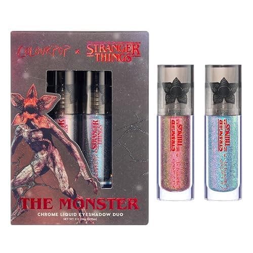 ColourPop x Stranger Things Chrome Liquid Eyeshadow Duo - Color-Shifting Chrome Eyeshadow with Long-Lasting & Ultra-Pigmented Formula - The Monster (2 Count) - Image 1
