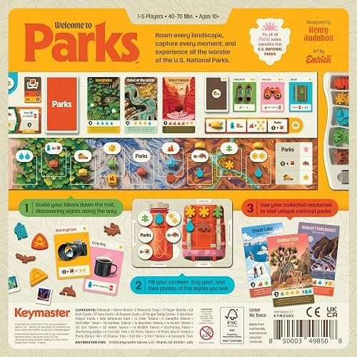 Keymaster Games Parks (2nd Edition) | Base Camp | Beautiful Strategy Game for Families, Adults, Kids or Solo | Explore Nature and The Outdoors by Hiking The US National Parks | Ages 10+ | 1-5 Players thumbnail 4