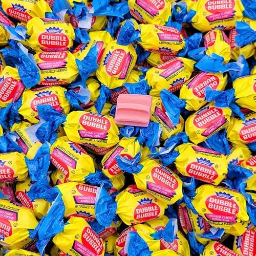 Bubble Gum Bulk Candy - 100 Pieces of Individually Wrapped Bubble Gum DubbleBubble Candy Bag - Bulk Chewing Gum Candy for Parties and Events - 100 Pieces thumbnail 3
