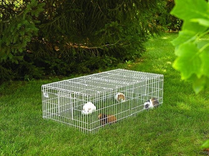 MidWest Homes for Pets Guinea Habitat Plus Cage, Includes Divider Panel and Hinged Top, Washable PVC Canvas Bottom, Expandable Small Animal Cage for Guinea Pigs, 171GHP thumbnail 7